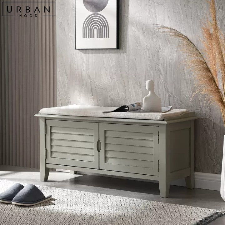 BARING Modern Entryway Bench with Shoe Storage - URBANMOOD