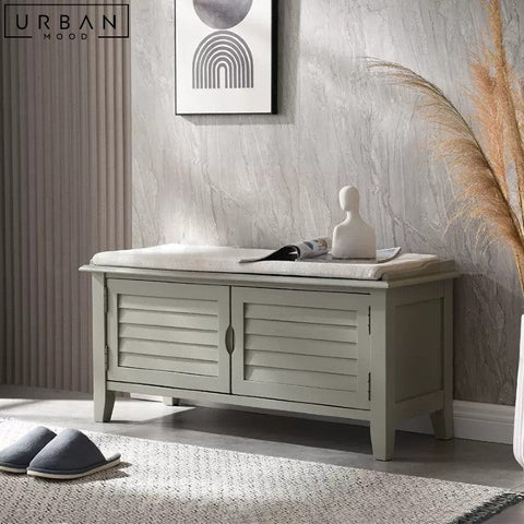 BARING Modern Entryway Bench with Shoe Storage - URBANMOOD