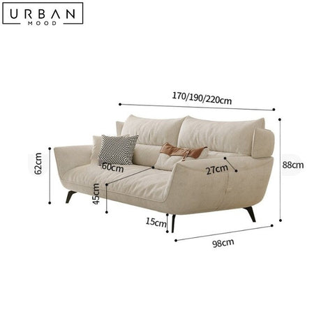 BENAVIDES Modern Cat Friendly Fabric Sofa Antibacterial - URBANMOOD