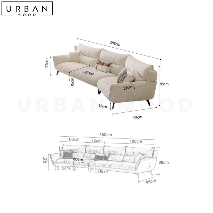 BENAVIDES Modern Cat Friendly Fabric Sofa Antibacterial - URBANMOOD