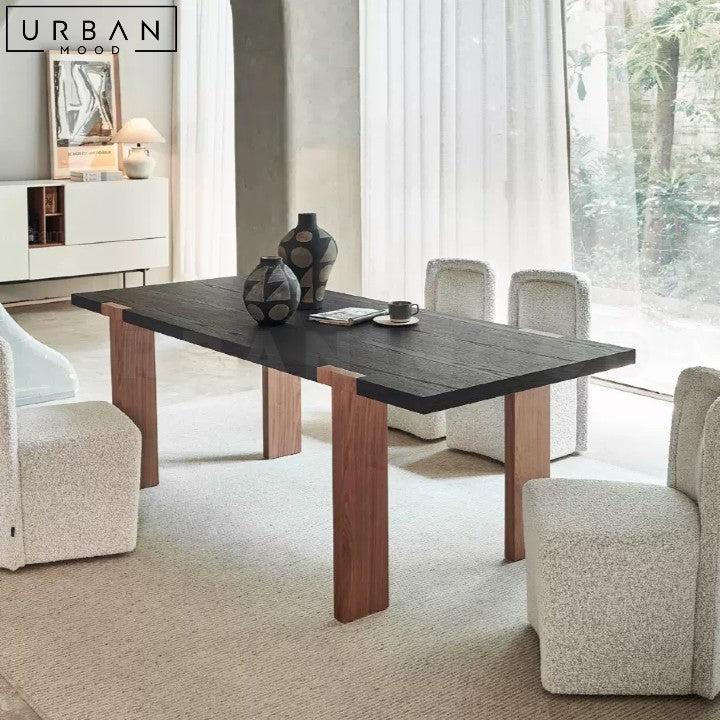 BITRUS Modern Ash Wood Dining Table Contemporary Elegance - URBANMOOD