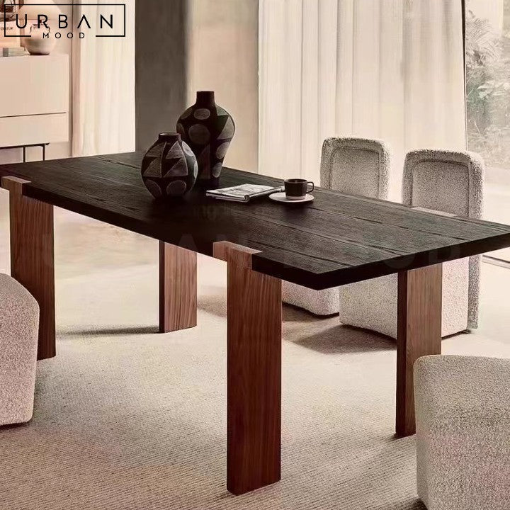 BITRUS Modern Ash Wood Dining Table Contemporary Elegance - URBANMOOD
