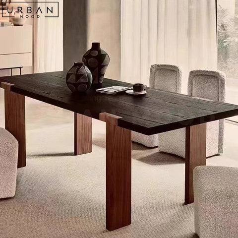 BITRUS Modern Ash Wood Dining Table Contemporary Elegance - URBANMOOD