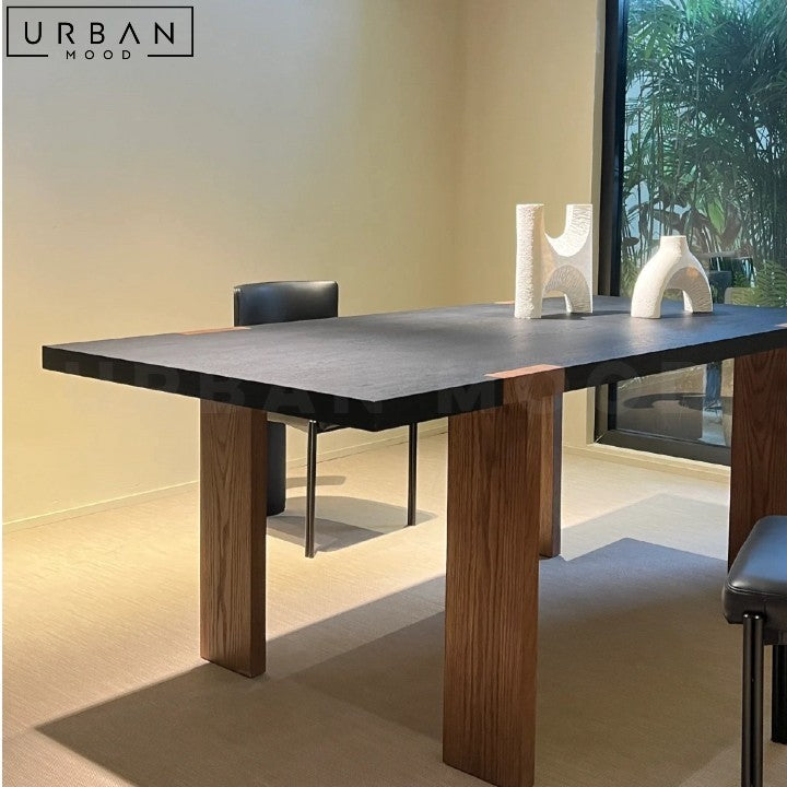 BITRUS Modern Ash Wood Dining Table Contemporary Elegance - URBANMOOD