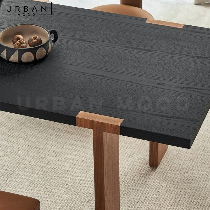BITRUS Modern Ash Wood Dining Table Contemporary Elegance - URBANMOOD