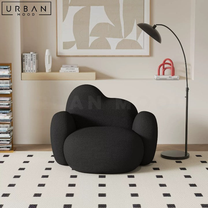 BRAVO Modern Boucle Armchair Plush Upholstery - URBANMOOD