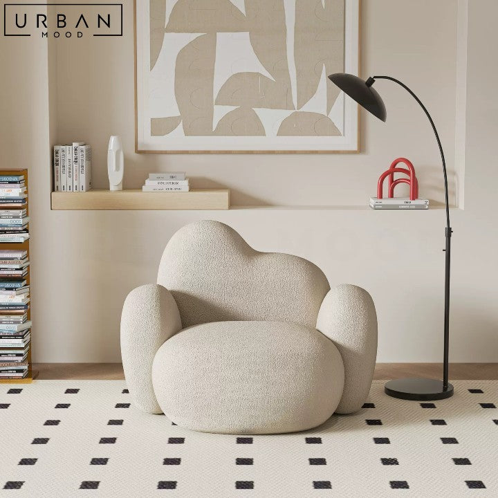BRAVO Modern Boucle Armchair Plush Upholstery - URBANMOOD