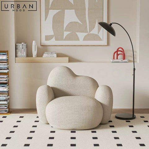 BRAVO Modern Boucle Armchair Plush Upholstery - URBANMOOD