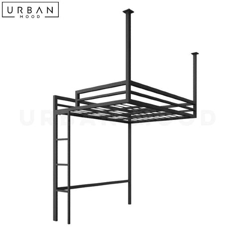 BRIDGE Modern Loft Bed Durable Carbon Steel Design - URBANMOOD