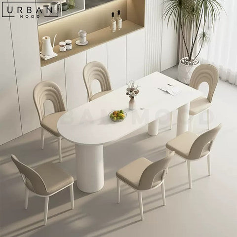 BROSTOM Modern Leather Dining Chair with Metal Frame - URBANMOOD