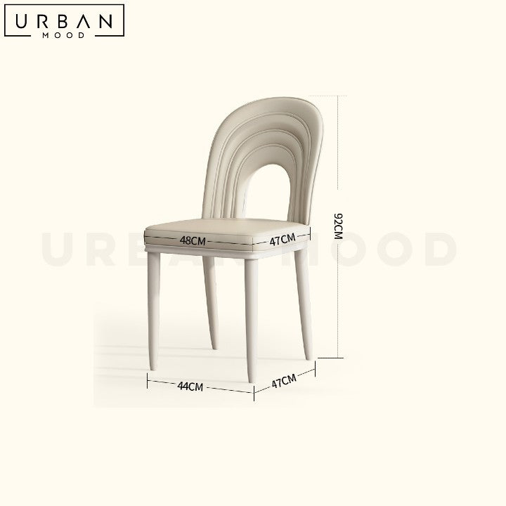 BROSTOM Modern Leather Dining Chair with Metal Frame - URBANMOOD