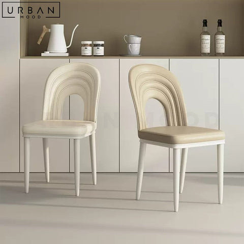 BROSTOM Modern Leather Dining Chair with Metal Frame - URBANMOOD