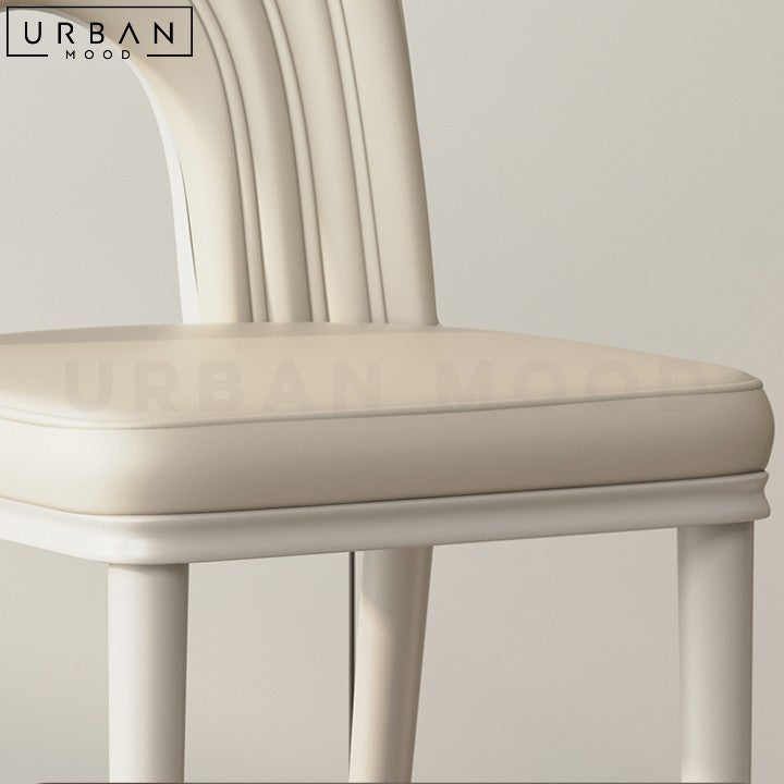 BROSTOM Modern Leather Dining Chair with Metal Frame - URBANMOOD