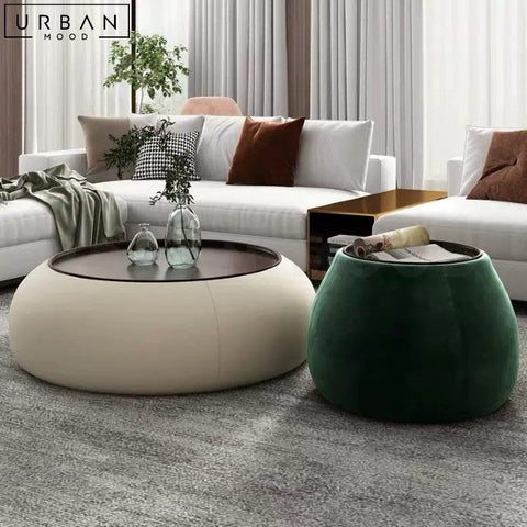 CABAL Modern Round Coffee Table with Storage - URBANMOOD