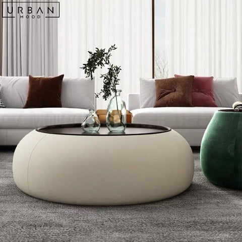 CABAL Modern Round Coffee Table with Storage - URBANMOOD