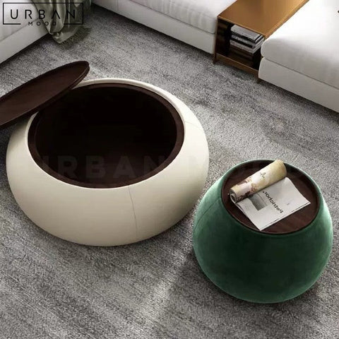 CABAL Modern Round Coffee Table with Storage - URBANMOOD
