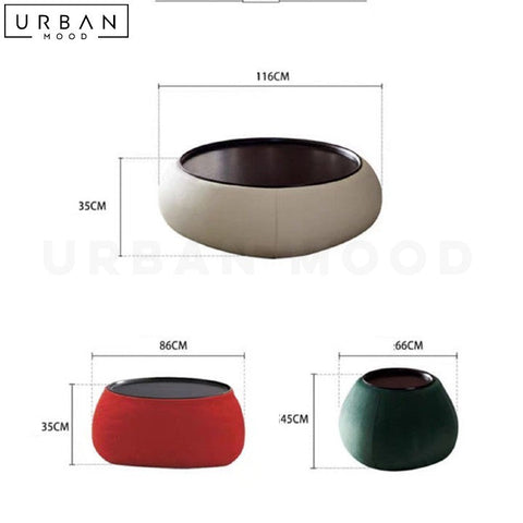 CABAL Modern Round Coffee Table with Storage - URBANMOOD