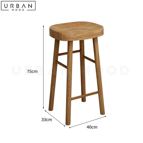 CAMILA Scandinavian Solid Wood Bar Table Minimalist Design - URBANMOOD