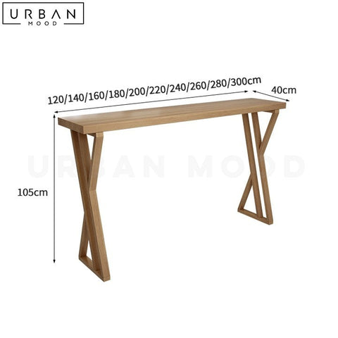 CAMILA Scandinavian Solid Wood Bar Table Minimalist Design - URBANMOOD
