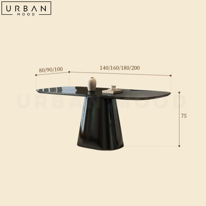 CARRIE Modern Elegant Dining Table Piano Finish - URBANMOOD