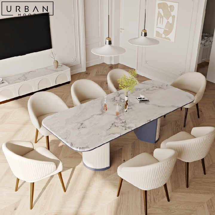 CATARINA Modern Marble Dining Table for Elegant Dining - URBANMOOD