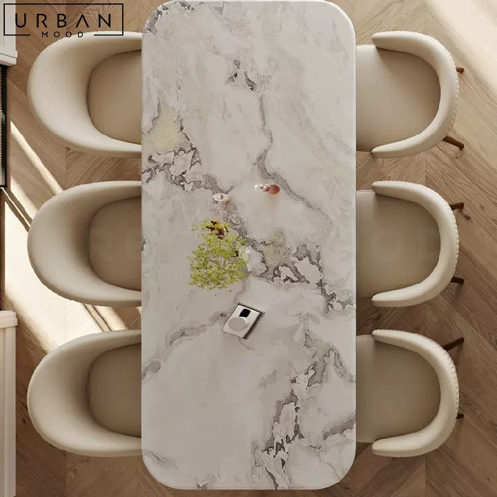 CATARINA Modern Marble Dining Table for Elegant Dining - URBANMOOD