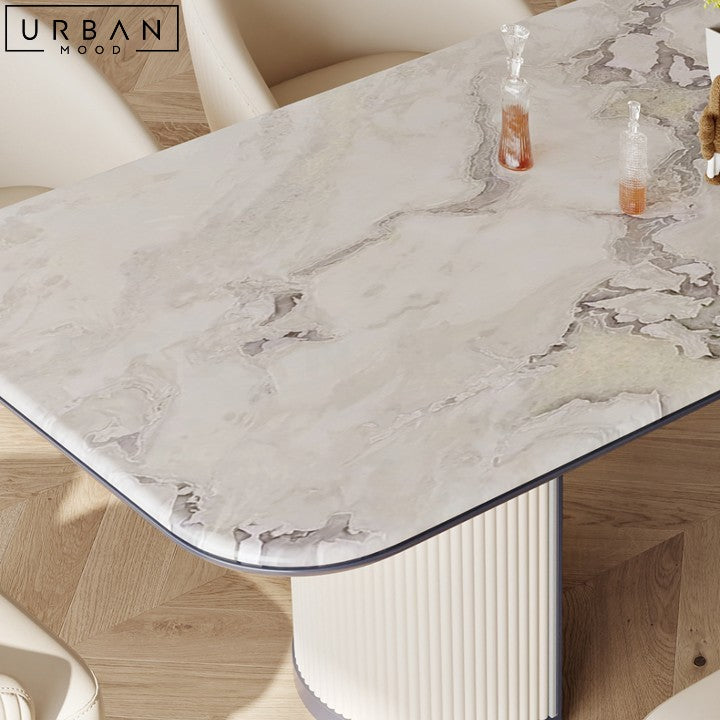 CATARINA Modern Marble Dining Table for Elegant Dining - URBANMOOD