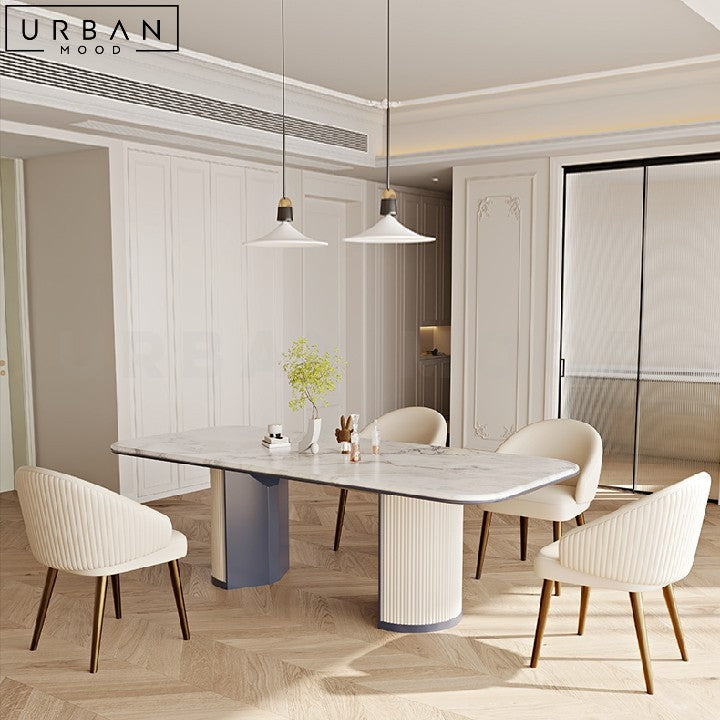 CATARINA Modern Marble Dining Table for Elegant Dining - URBANMOOD