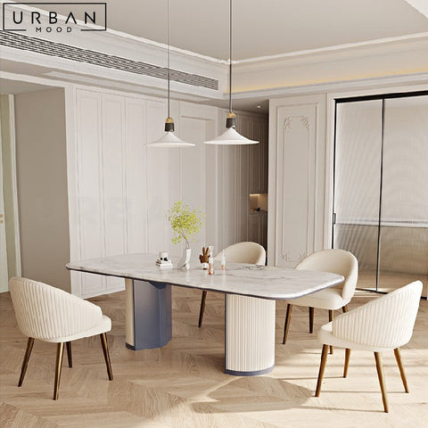 CATARINA Modern Marble Dining Table for Elegant Dining - URBANMOOD