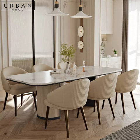 CATARINA Modern Marble Dining Table for Elegant Dining - URBANMOOD