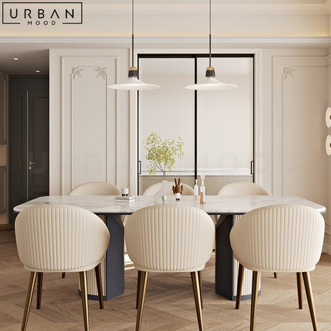CATARINA Modern Marble Dining Table for Elegant Dining - URBANMOOD