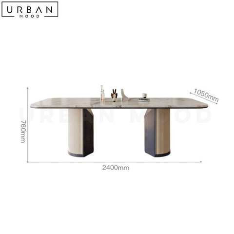 CATARINA Modern Marble Dining Table for Elegant Dining - URBANMOOD