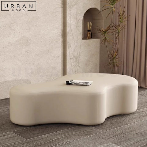 CATHERINE Luxury Leather Ottoman Modern Minimalist Design - URBANMOOD