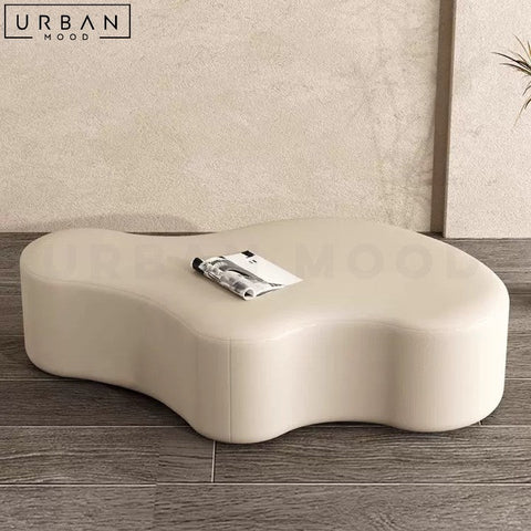 CATHERINE Luxury Leather Ottoman Modern Minimalist Design - URBANMOOD