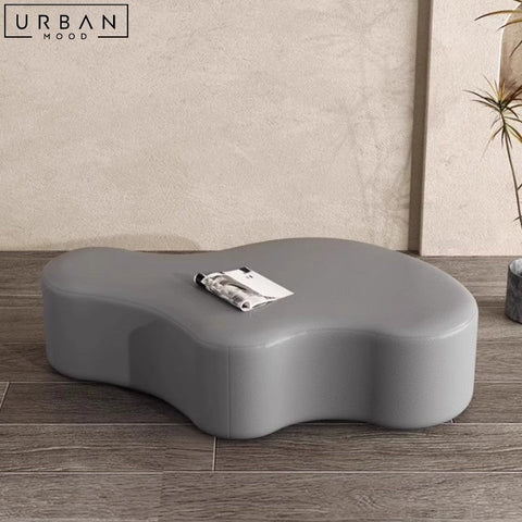 CATHERINE Luxury Leather Ottoman Modern Minimalist Design - URBANMOOD