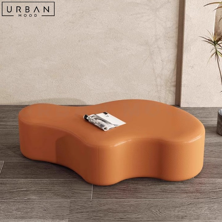 CATHERINE Luxury Leather Ottoman Modern Minimalist Design - URBANMOOD