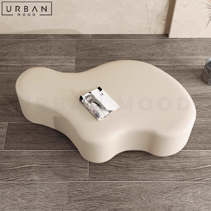 CATHERINE Luxury Leather Ottoman Modern Minimalist Design - URBANMOOD