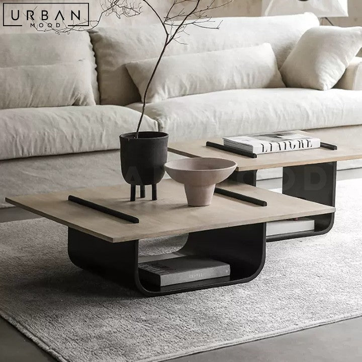 CHARS Modern Solid Wood Coffee Table Minimalist Design - URBANMOOD