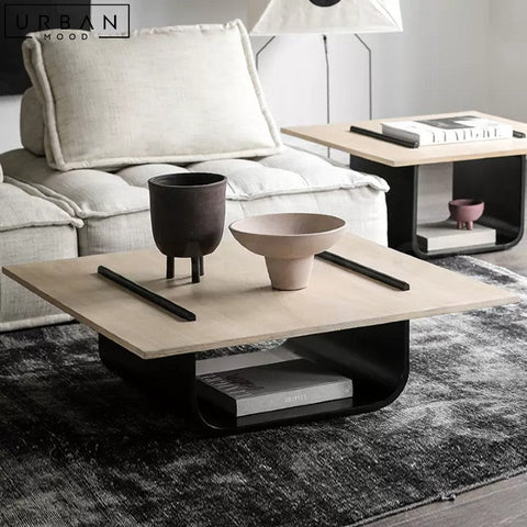 CHARS Modern Solid Wood Coffee Table Minimalist Design - URBANMOOD