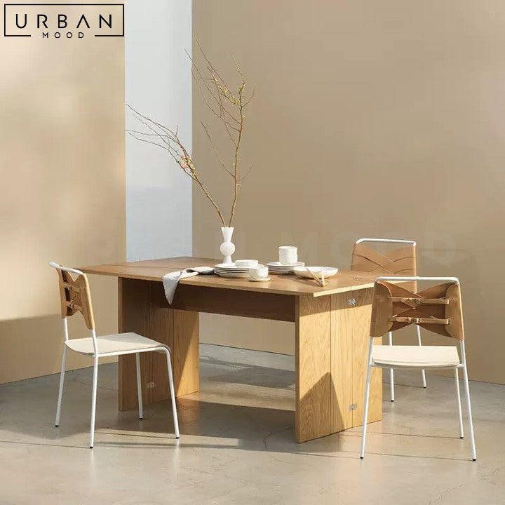 CHISOM Modern Foldable Wooden Dining Table - URBANMOOD
