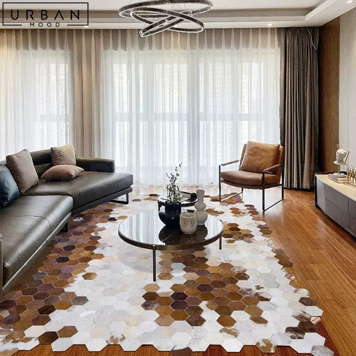 COELHO Luxurious Modern Cowhide Area Rug - URBANMOOD