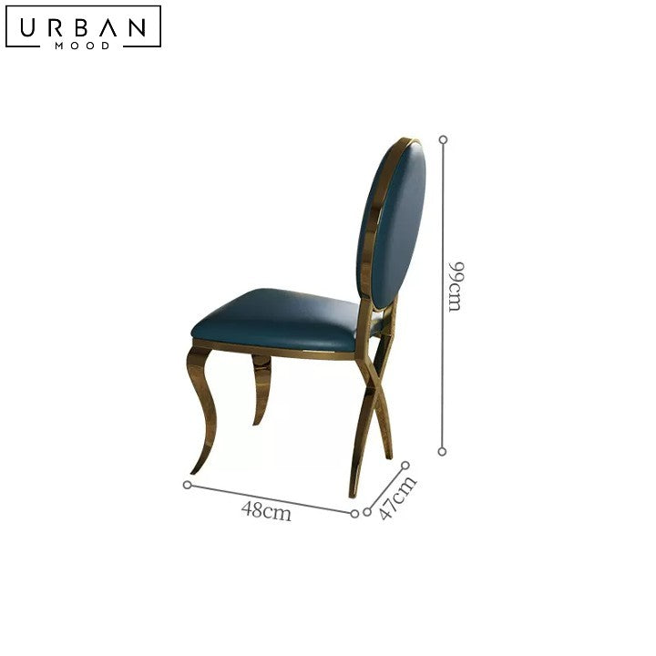 DAO Modern Marble Dining Table with Chrome Legs - URBANMOOD