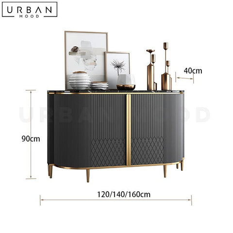 DARIA Modern Sideboard with Gold Hardware - URBANMOOD