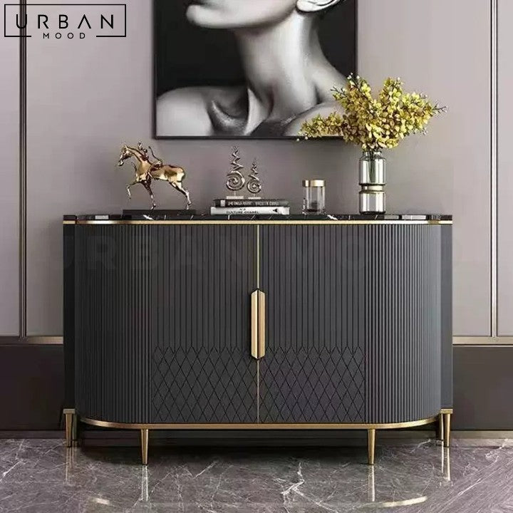 DARIA Modern Sideboard with Gold Hardware - URBANMOOD