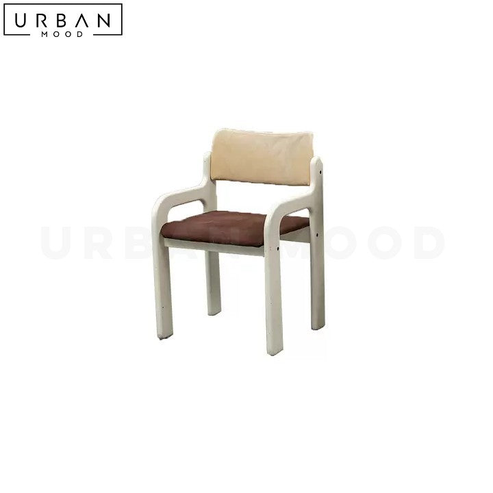 DELFO Japandi Solid Wood Velvet Dining Chair - URBANMOOD