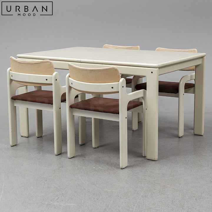 DELFO Japandi Solid Wood Velvet Dining Chair - URBANMOOD