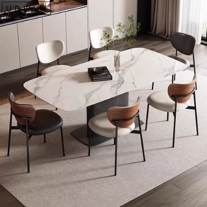 DUMAS Modern Faux Leather Dining Chair Durable Design - URBANMOOD