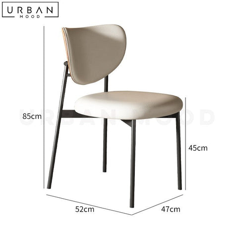 DUMAS Modern Faux Leather Dining Chair Durable Design - URBANMOOD