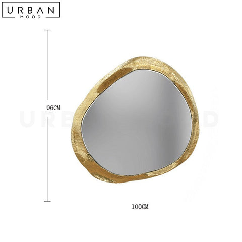 ECKER Gold Accent Wall Mirror Classic Contemporary Design - URBANMOOD
