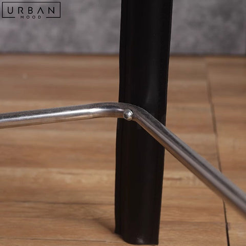 EGLI Modern Leather Bar Stool Sleek Metal Frame - URBANMOOD